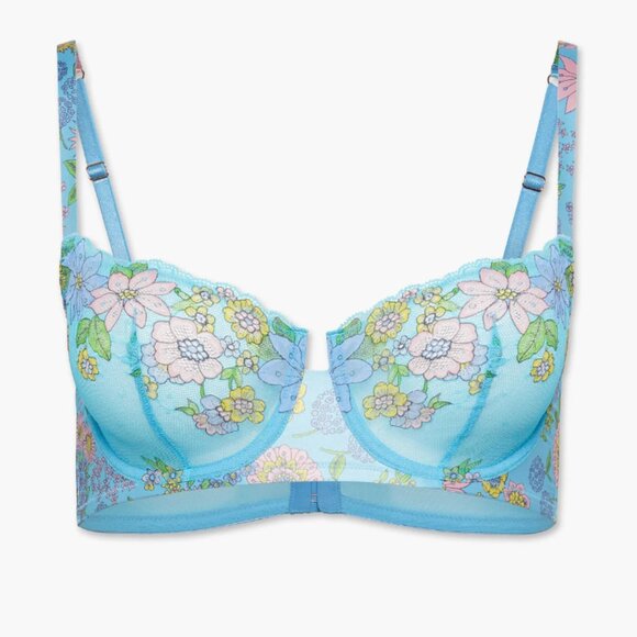 NWT Savage X Fenty Mod Poppy Unlined Lace Balconette Bra, 32DD & Short, M - Picture 5 of 10